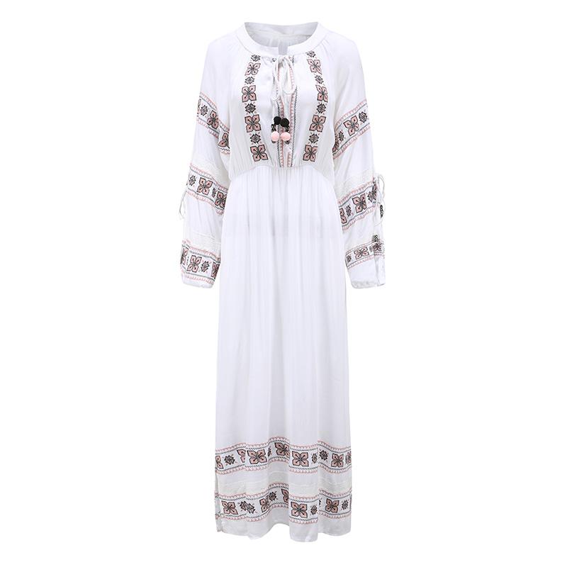 2021 Real Shot Embroidered Hollow Exquisite High-quality White Dress Free Shipping alx