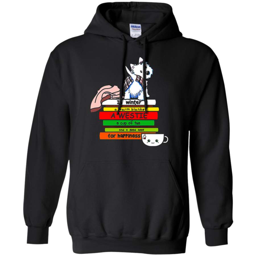 AGR In Winter A Westie Book And Tea For Happiness Hoodie