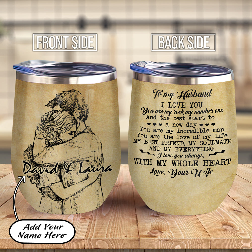 Personalized Married Couple Letter Gift Acaa1207002Z Wine Tumbler