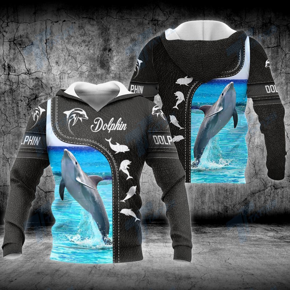 Leather animal dolphin 3D ALL OVER PRINTED SHIRT, SWEATSHIRT, HOODIE, BOMBER JACKET SIZE S – 5XL