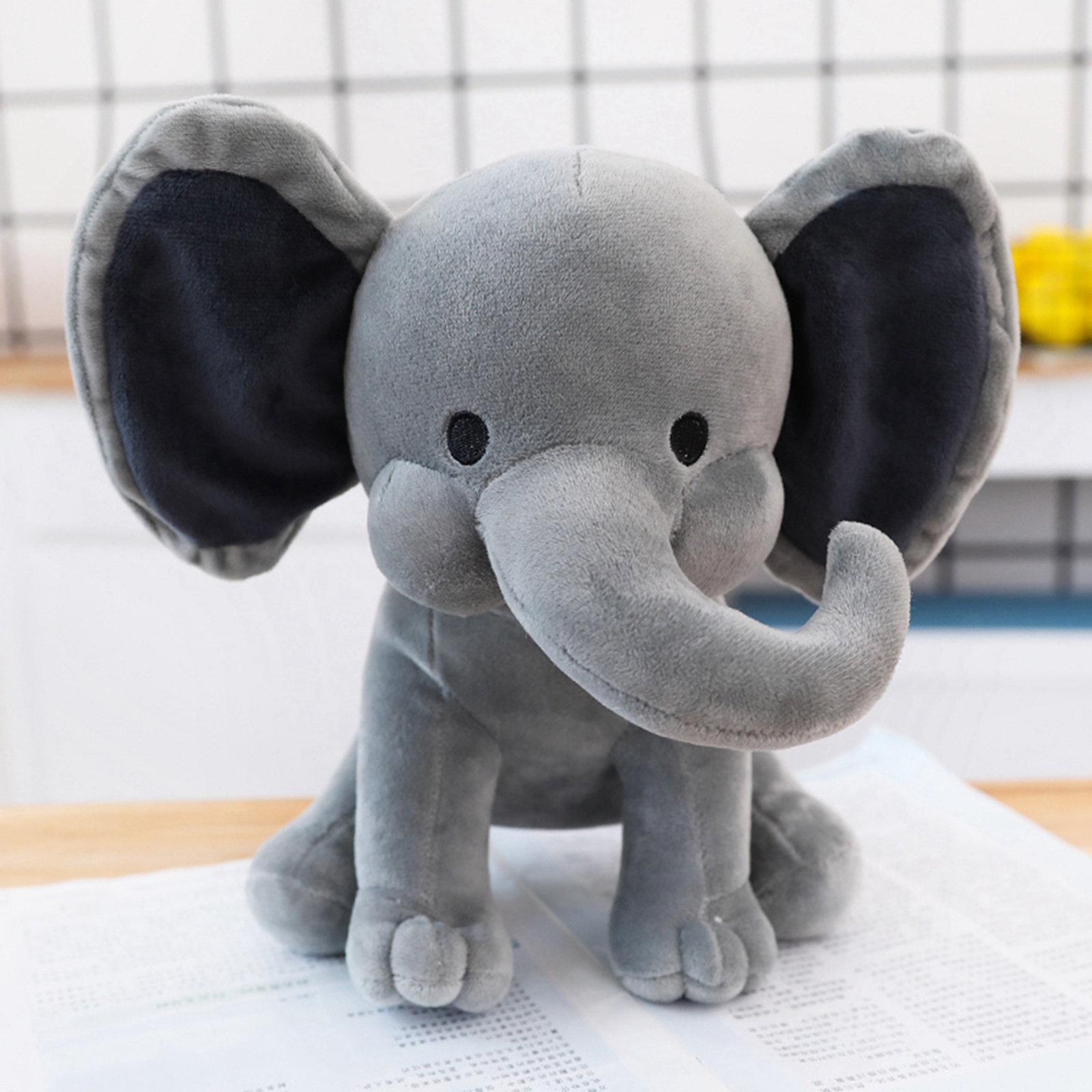 25cm Baby Kid Plush Toys Elephant Stuffed Animal Cute Elephant Plush Doll Birthday Holiday Gift for Kids and Toddlers alx