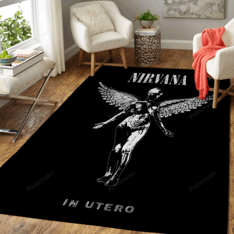 Nirvana In Utero – Album Covers Music Art For Fans Area Rug Living Room Carpet Floor Decor
