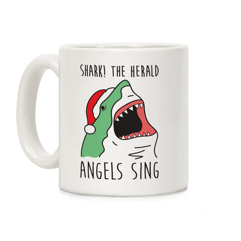 Shark The Herald Angels Sing Coffee Mug