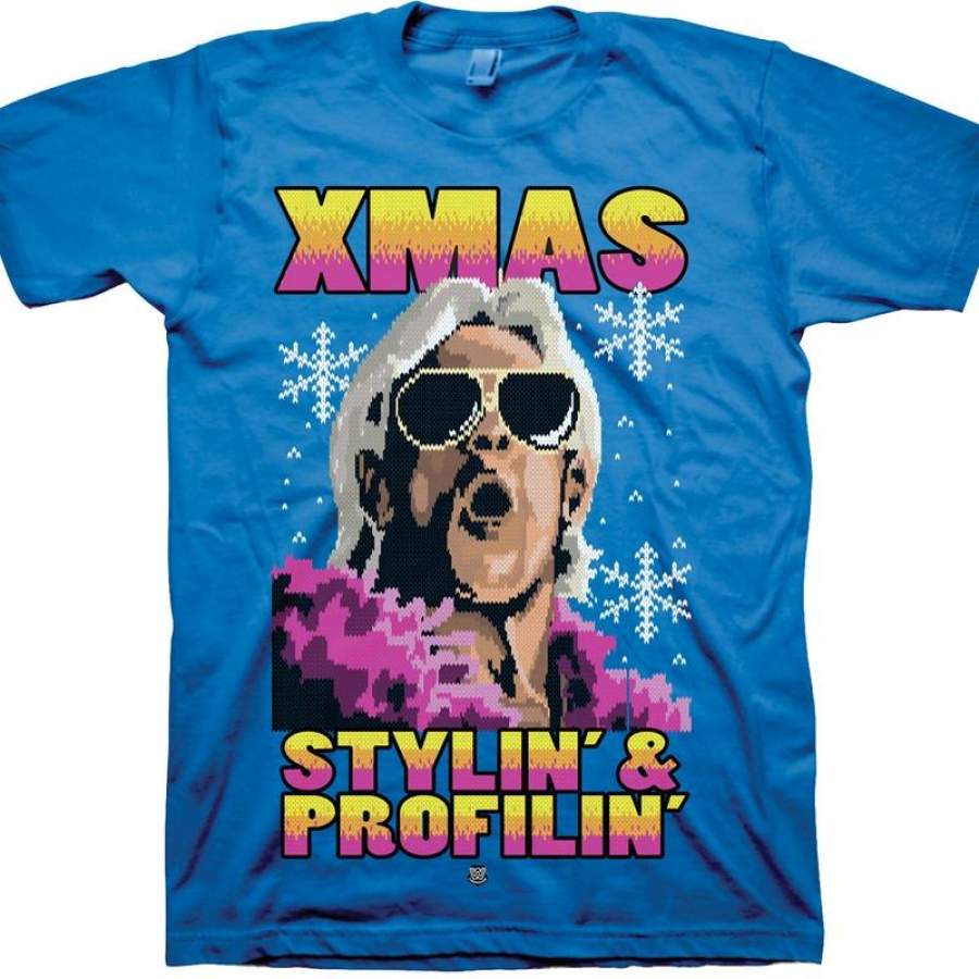 Xmas Ric Flair Faux Ugly Sweater T-Shirt