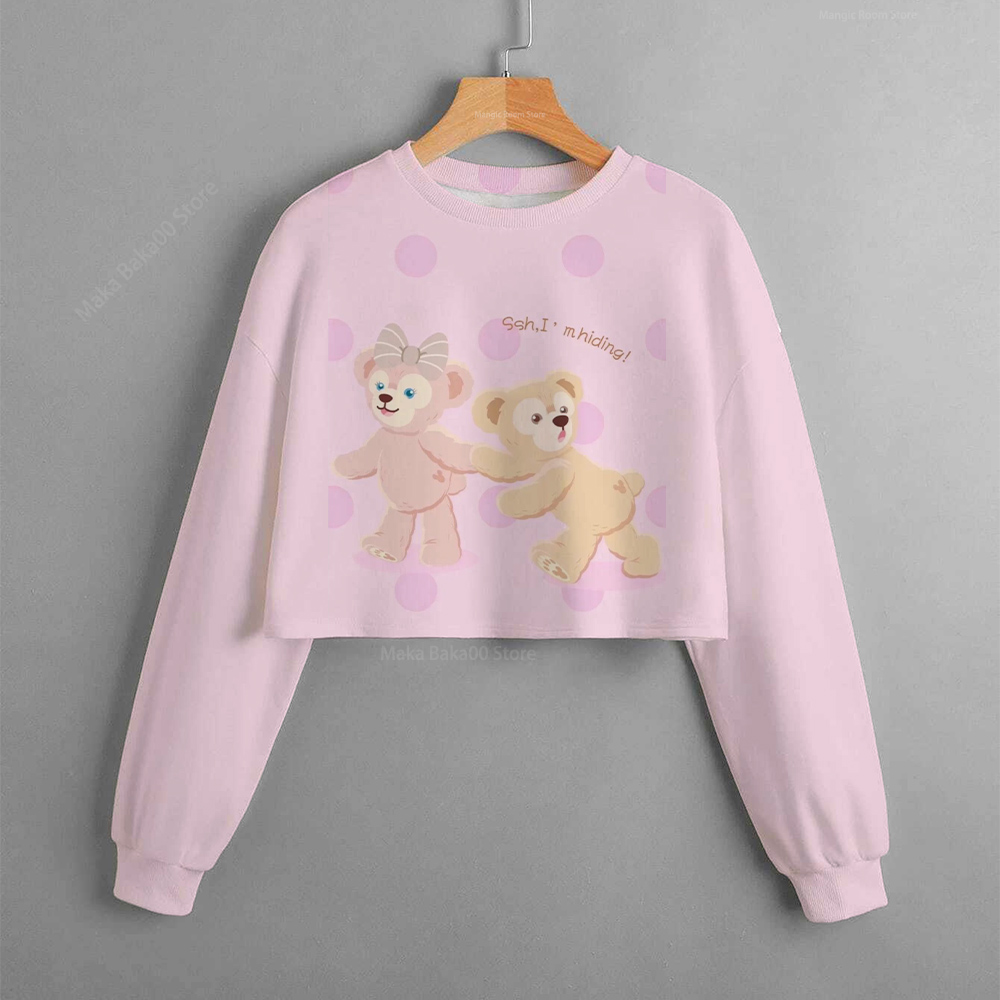 Children’s cartoon print sweater Disney Duffy Bear Shirley Rose cute pattern print short pullover long sleeve spring and autumn alx