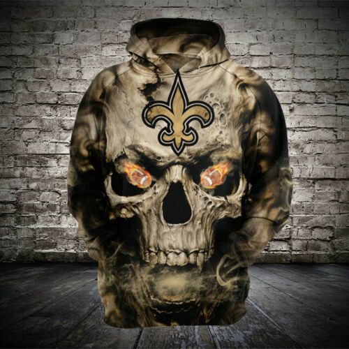 New Orleans Saints Skull 94 Unisex 3D Hoodie Gift For Fans