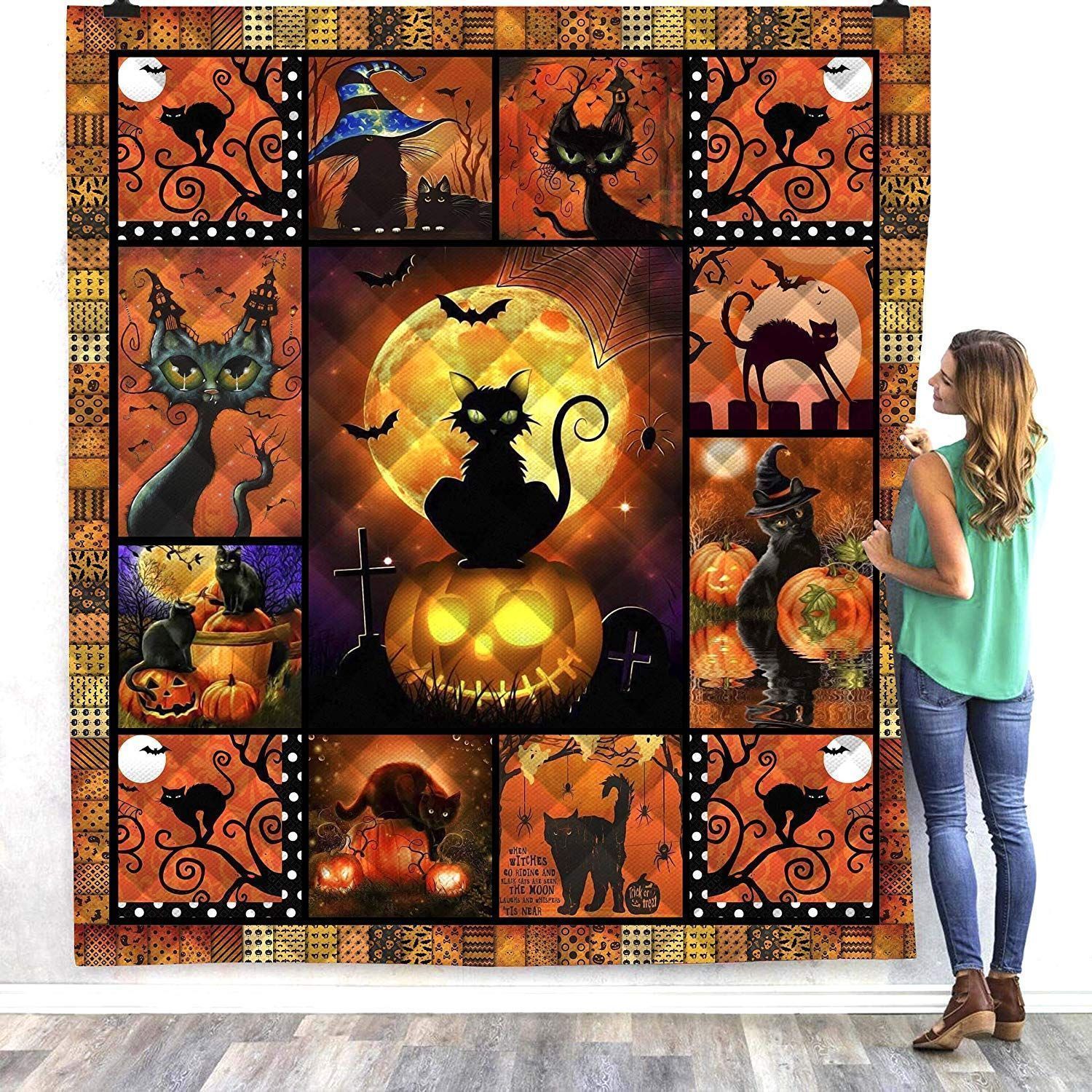 Cats Halloween CSB0412203B Quilt Blanket