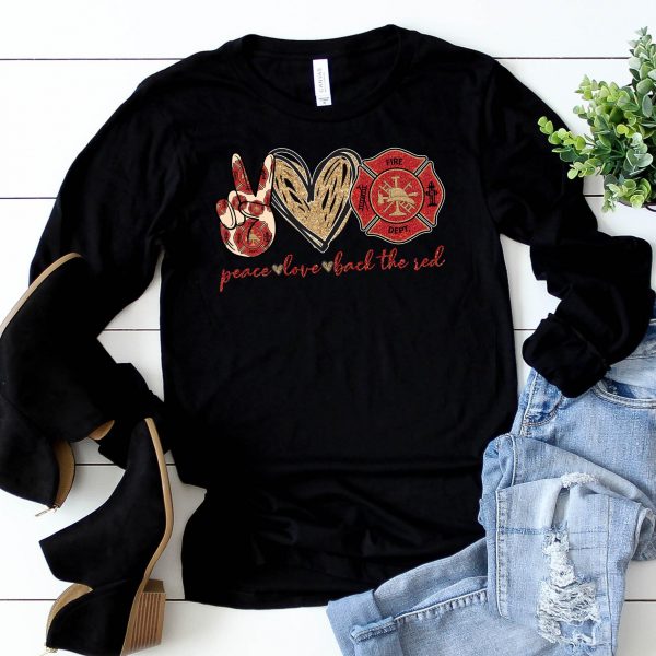 Peace Love Back The Red Long Sleeve