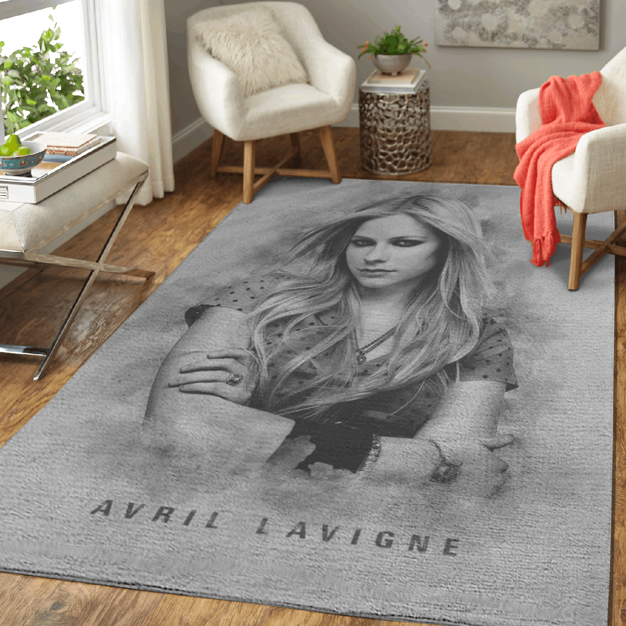 AVRIL LAVIGNE – Music Monochrome Art For Fans Area Rug Carpet
