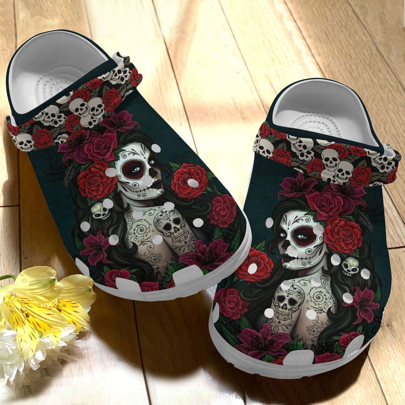 Skull Personalize Clog, Custom Name, Text, Fashion Style For Women, Men, Kid, Print 3D Charming Skull