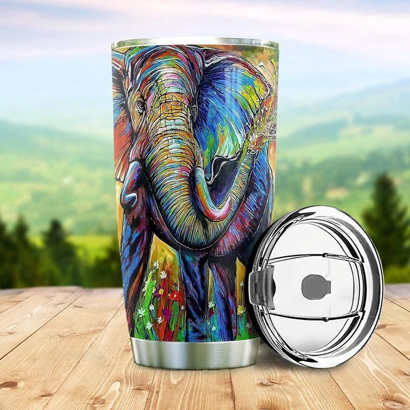 Blueztumbler Elephant Art Stainless Steel  Cup