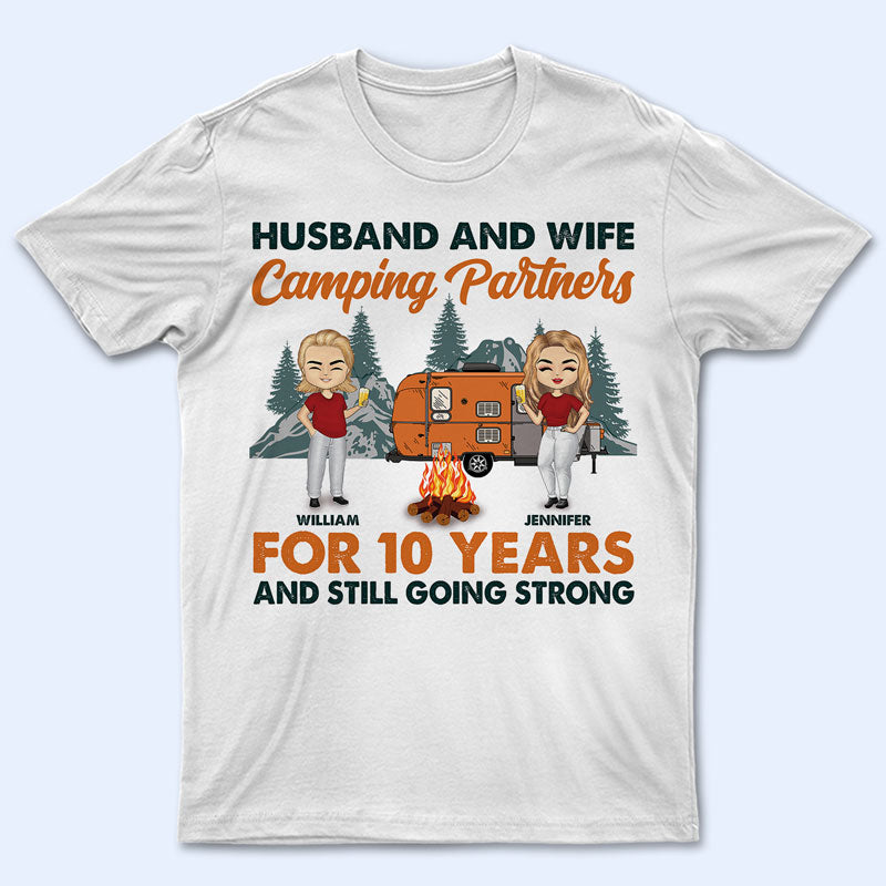 Camping Partners For Years – Couple Gift – Personalized Custom T Shirt