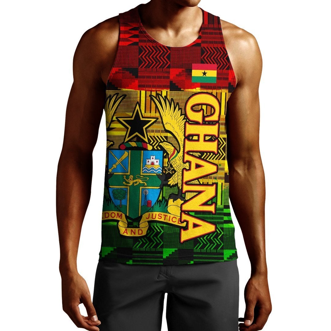 African Tank Top – Ghana Kente Men’S Tank