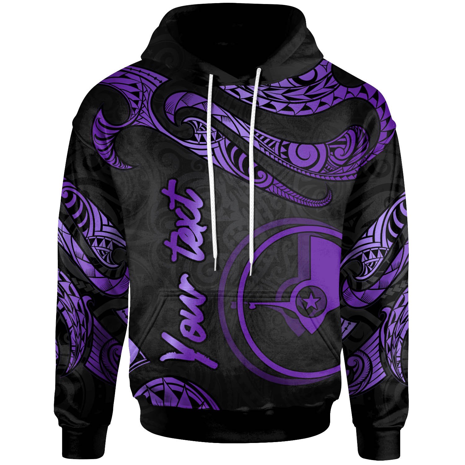 Yap Polynesian Custom Personalised Hoodie – Poly Tattoo Purple Version – BN12