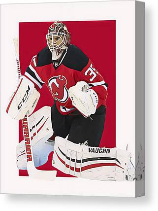 Cory Schneider New Jersey Devils Oil Art Joe Hamilton Canvas Print