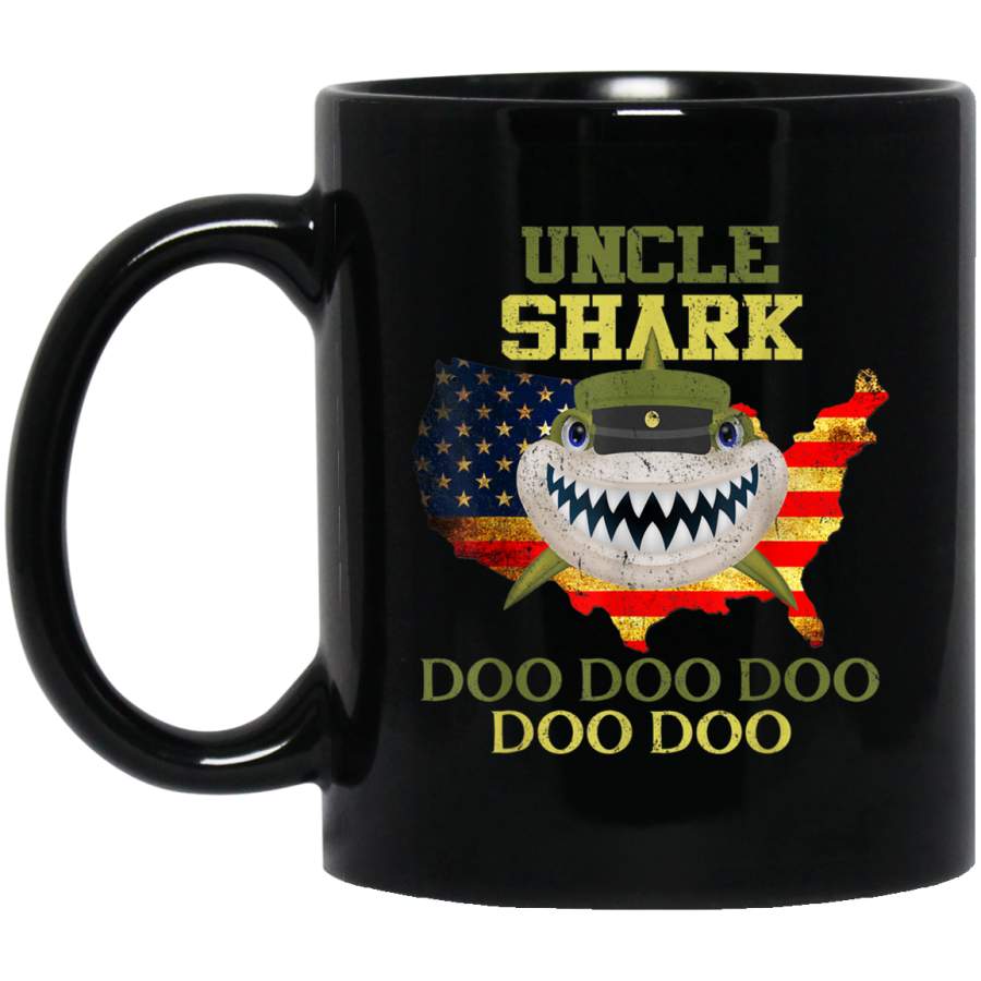 Army Shark Uncle Gift Lover Shirts Veterans Day  Mug