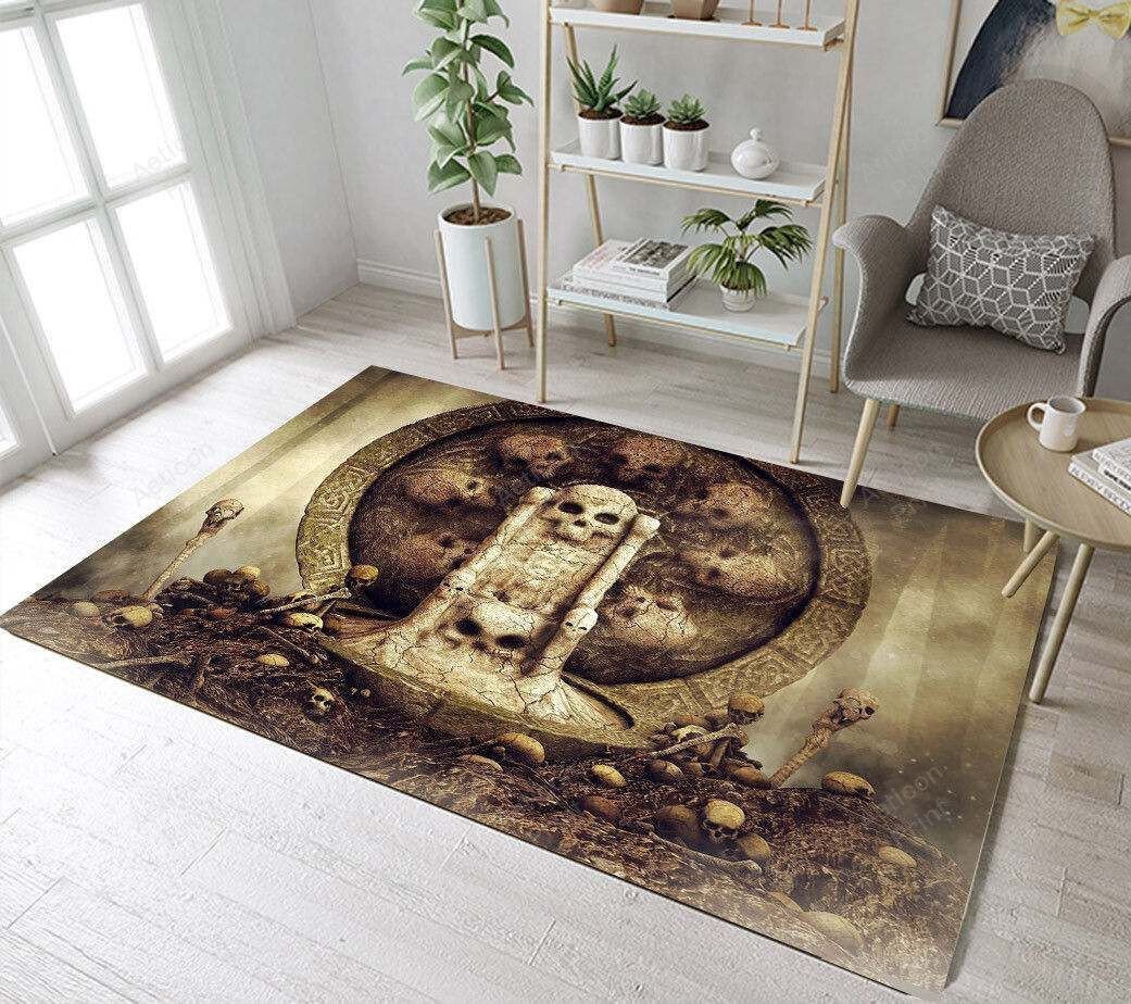 Halloween King Skull Scary Area Rug Carpet Vintage Home Decor Gift Idea Carpet