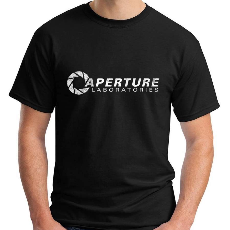 New Vintage Aperture Laboratories Science Logo Labs Game Portal T-Shirt