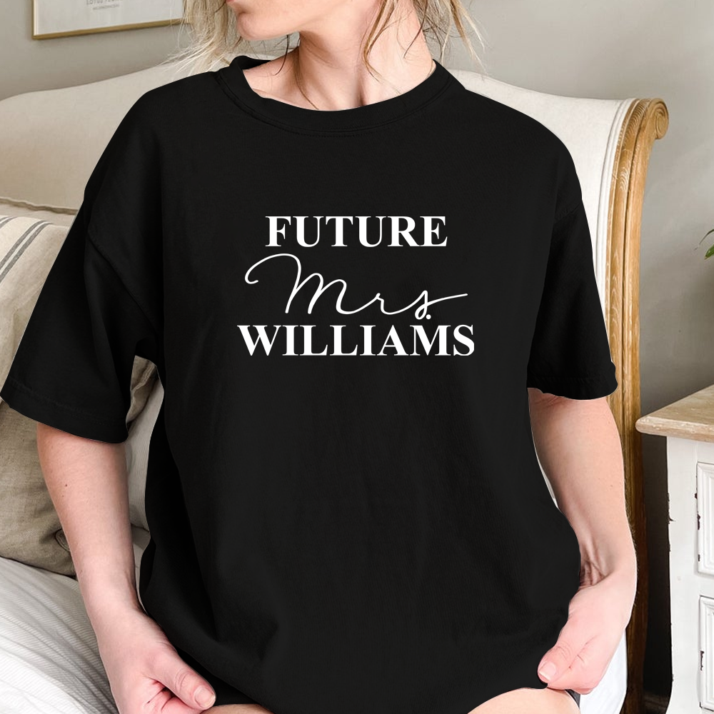 Personalized Future Mrs. Engagement Fiancee  Gift For Her T Shirt