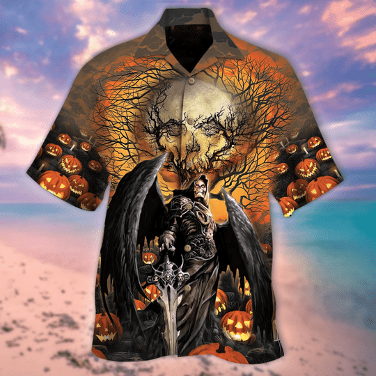 The Death Pumpkin Halloween Aloha Hawaii Shirts For Men Women Ha93712