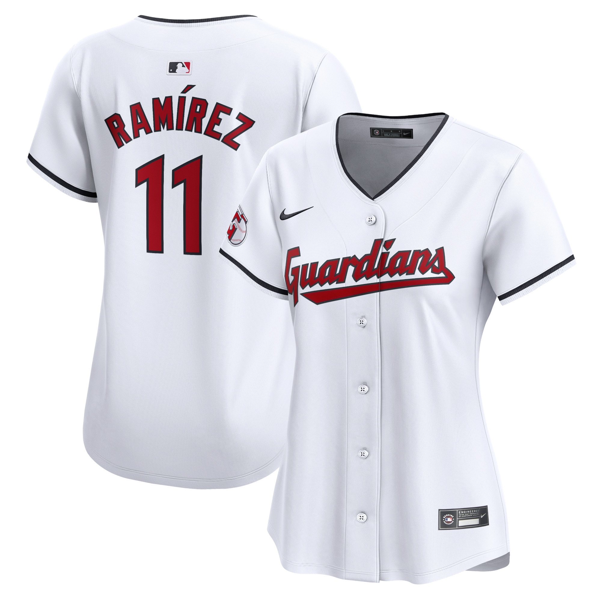 Jose Ramirez Cleveland Guardians Women's Home Limited Player Jersey – White