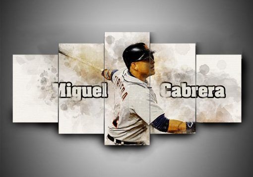 Detroit Tigers 2 Sport 5 Panel Canvas Art Wall Decor