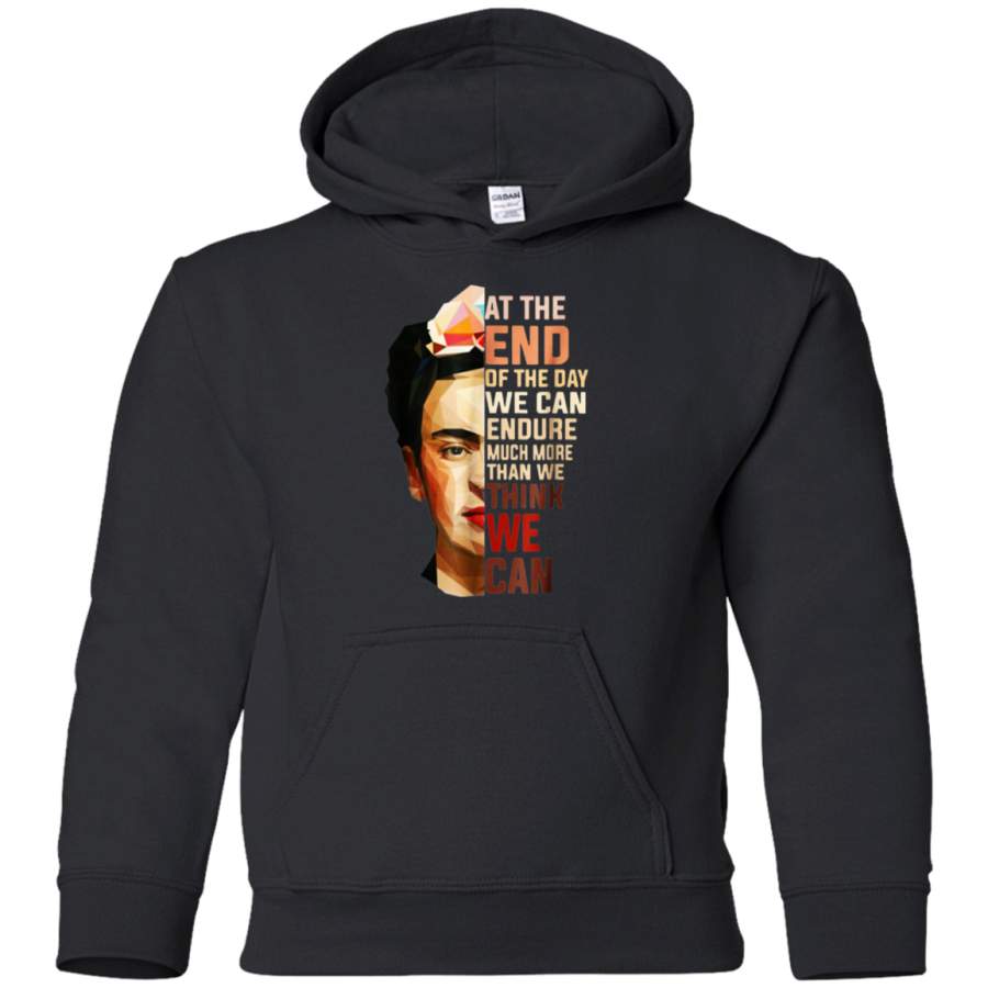 AGR At The End Of The Day We Can Endure Much More Than We Think Shirt G185B Gildan Youth Pullover Hoodie