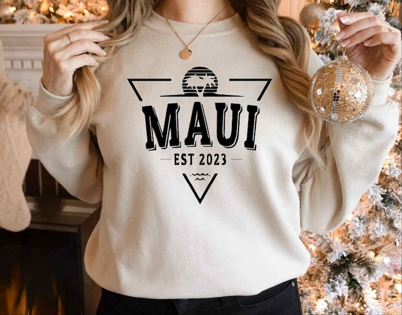 Maui Strong Sweatshirt, Maui Wildfire Relief Sweatshirt, Lahaina Hawaii Fires, Maui Wildfire Sweatshirt Sws1957