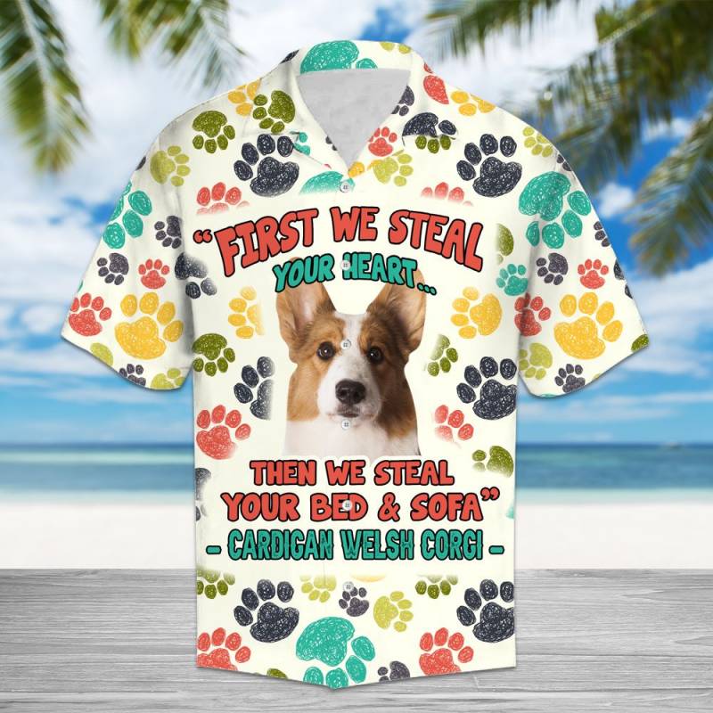 Cardigan Welsh Corgi Steal Your Heart Hawaii Shirt Ha78650