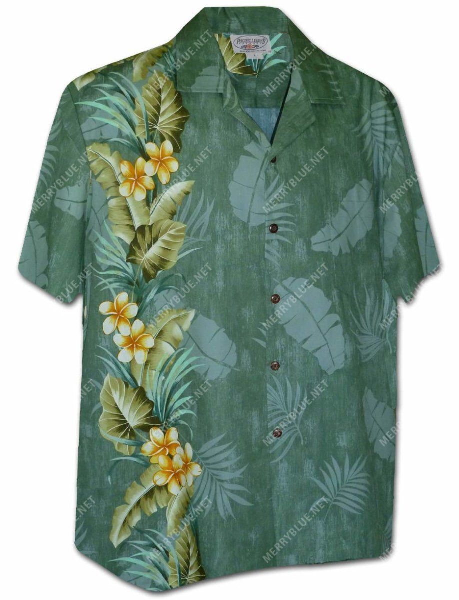 Buy Pacific Legend Tropical Plumeria Single Panel Mens Hawaii Shirts Ha42719