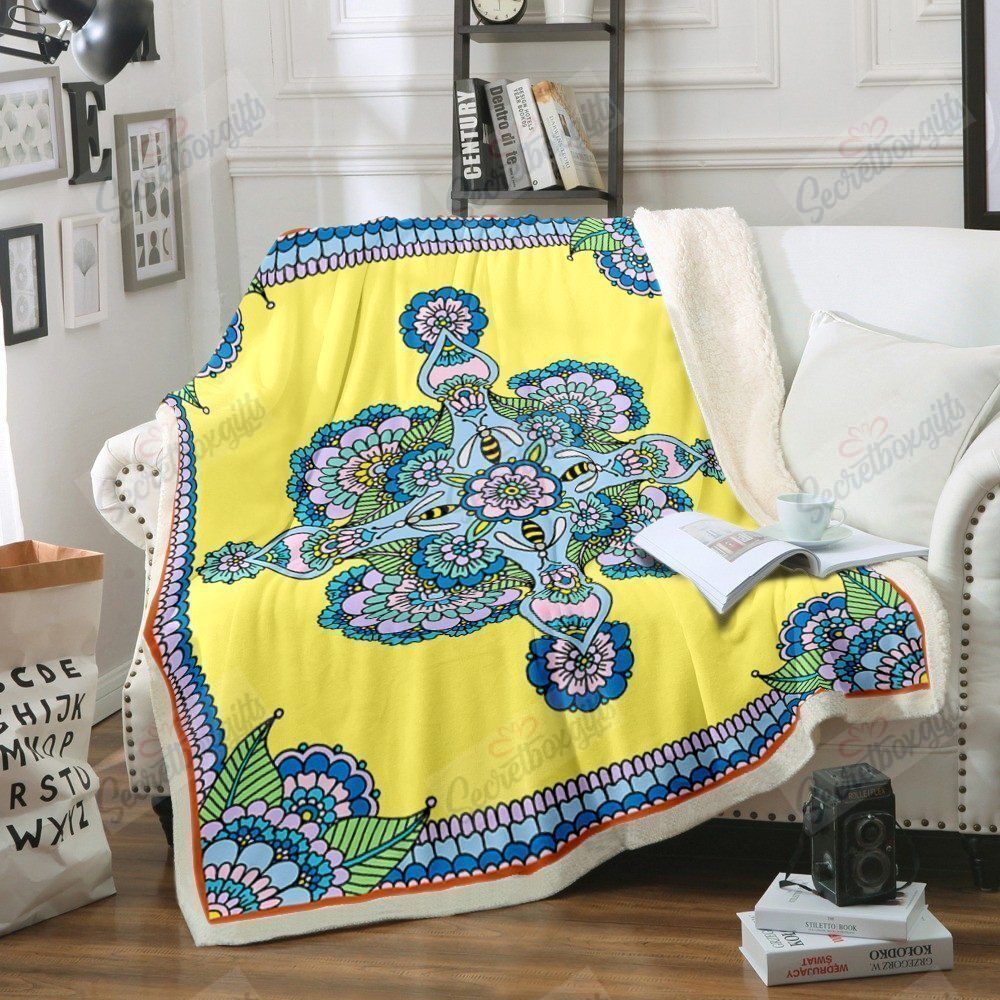 Bee Flower Gs-Cl-Kc0907 Fleece Blanket