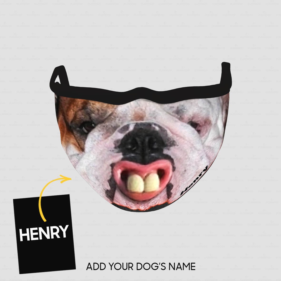 Personalized Dog Gift Idea – Dog With Rabbit Teeth For Dog Lovers – Cloth Mask