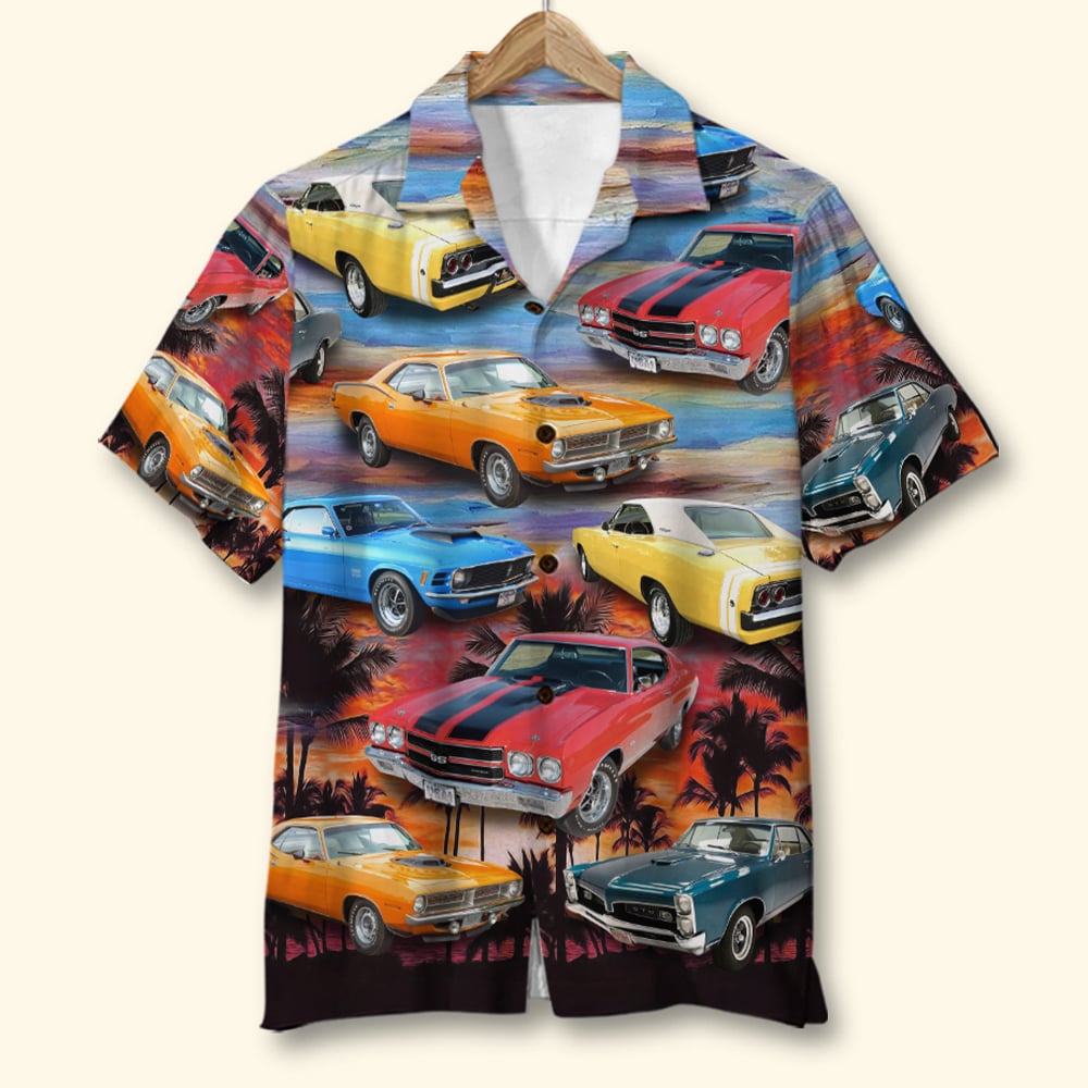 Custom Muscle Car Hawaii Beach Sunset Pattern Ha66924