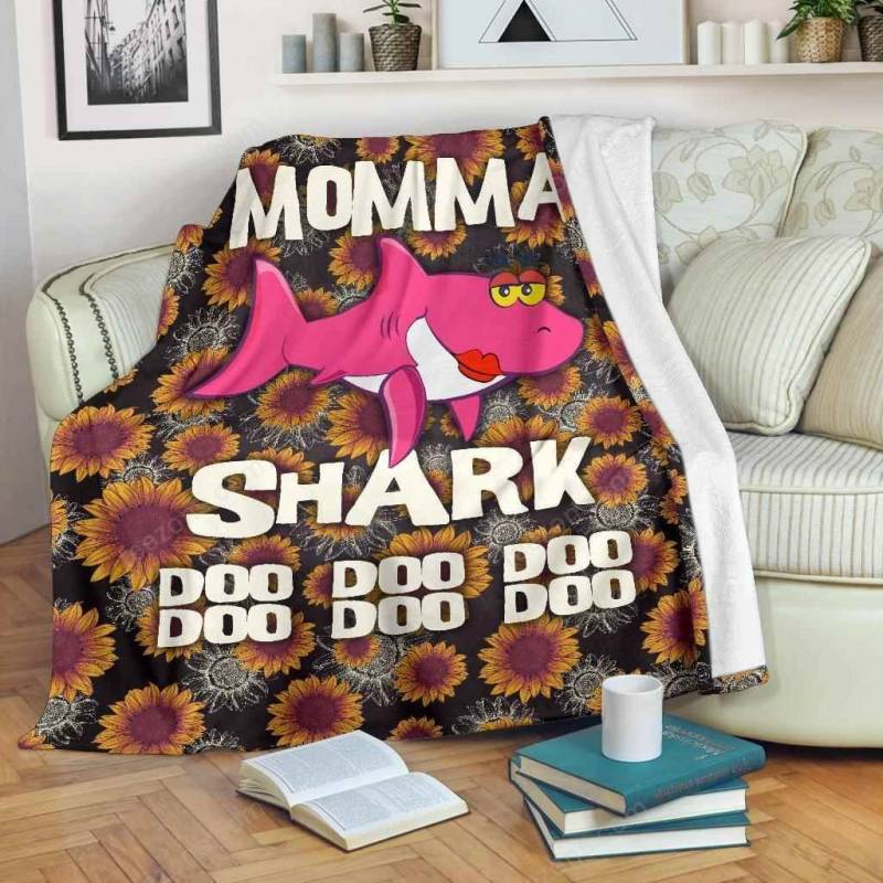 Shark Mom Premium Fleece Blanket