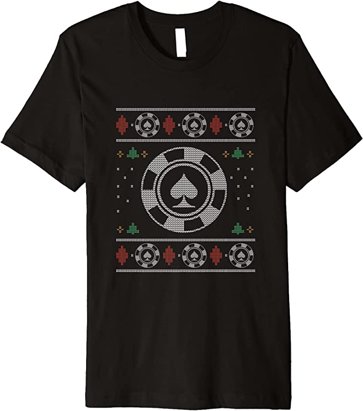 Ugly Christmas Poker Gambling Santa Claus New Year Casino Premium T-Shirt