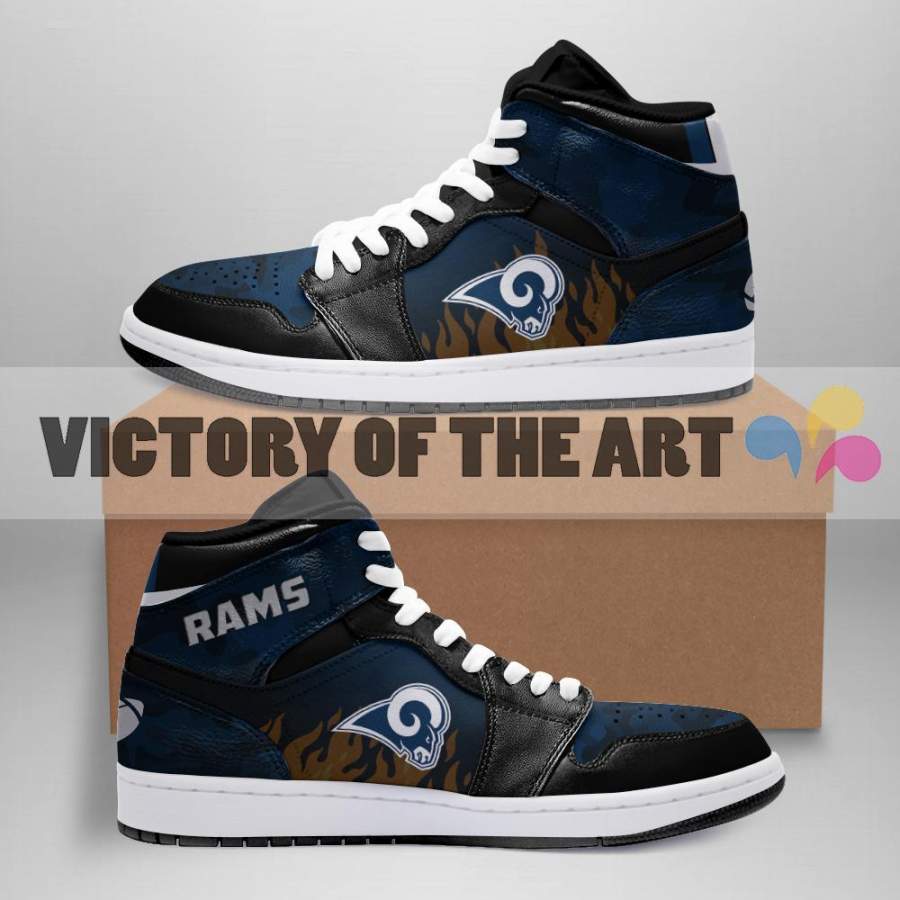 Simple Camo Logo Los Angeles Rams Jordan Sneakers