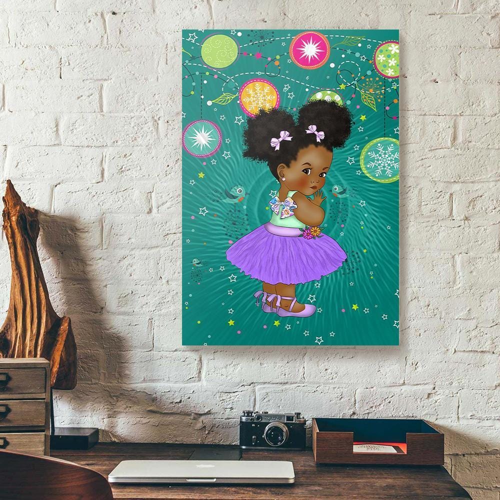 Best Canvas Prints Chubby Cheeks African Black Kid Vertical Canvas Wall Art Pretty Living Room Bedroom Bathroom Home Decoration