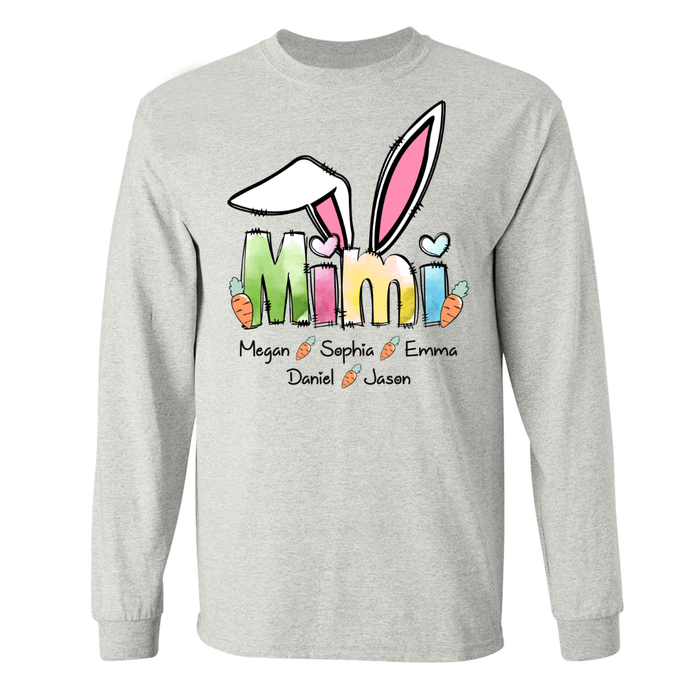 Grandma Bunny, Grandkids, Easter Day Th Longsleeve