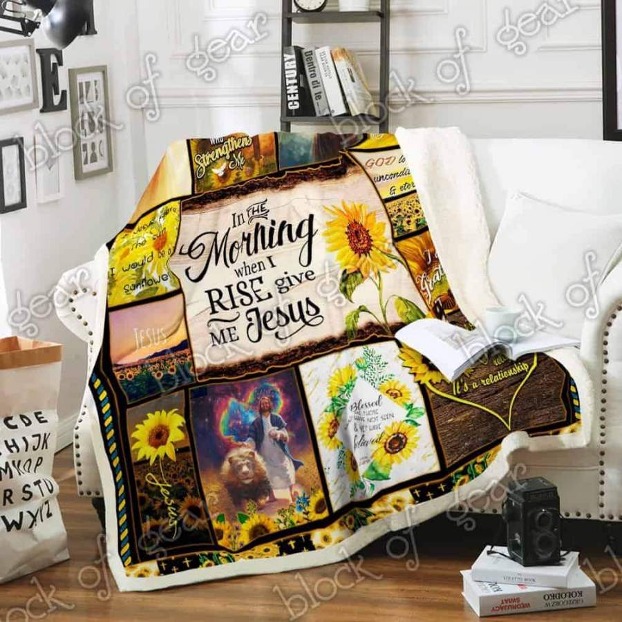 When I Rise Give Me Jesus Sofa Blanket PSL804