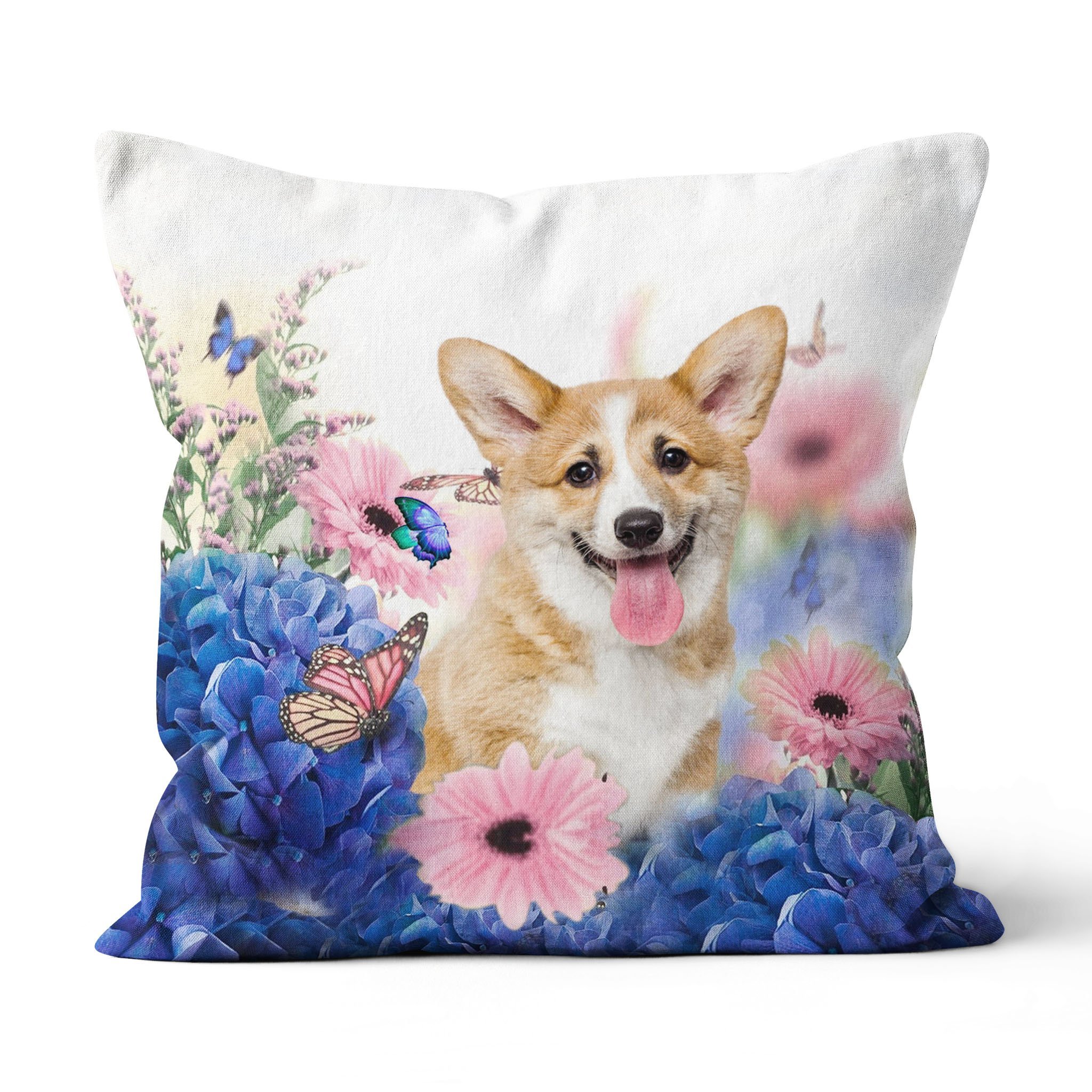 STAND BY HYDRANGEAS GIFT FOR CORGI LOVER Canvas Pillow