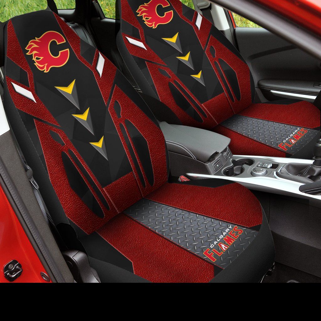 Calgary Flames Car Seat Covers (Set Of 2) – V6