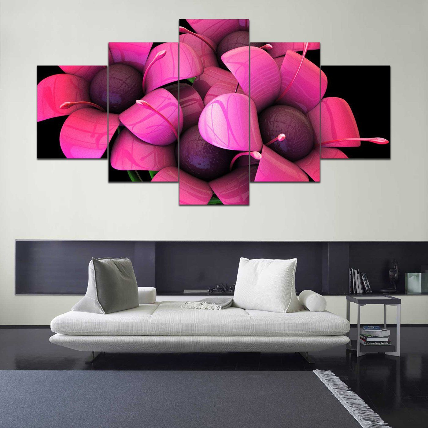 Artistic Flower Flowers Pl 5 Panel Canvas Art Wall Decor Home Decor