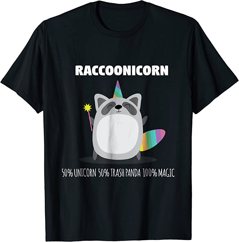 Raccoonicorn Funny Unicorn Raccoon Magical Animal T Shirt