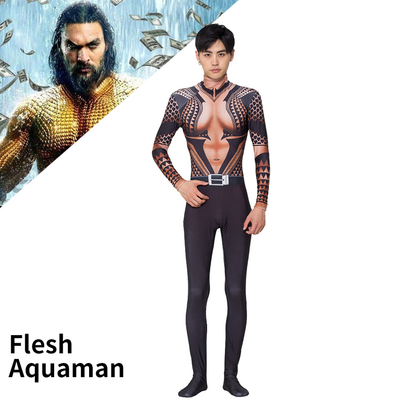 Aquaman Cosplay Jumpsuit Costume Arthur Curry Halloween Party Carnival Gift Bodysuit Zentai Aquaman Jumpsuit Cosplay Costume alx