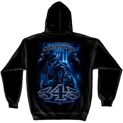 343 Never Forget Mens Hooded Sweatshirt
