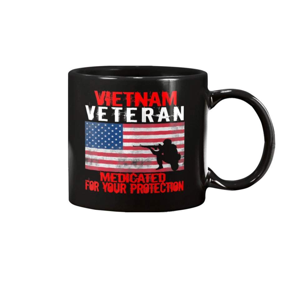 Vietnam Veteran Medicated For Your Protection Mug