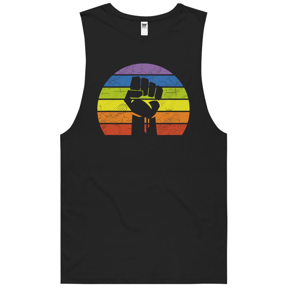 Lgbt Pride Flag Fist Retro Blm Vintage Black Lives Matter T-Shirt Hoodie Long Sleeve Tee Tank Top