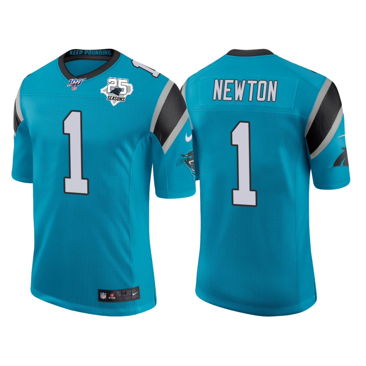 Carolina Panthers 25th Anniversary Cam Newton Blue Classic Limited Jersey