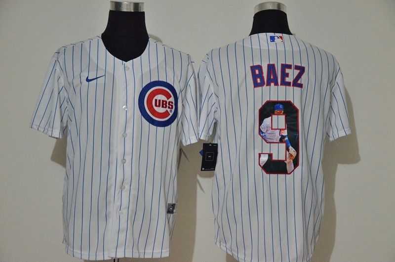 Chicago Cubs Javier Baez #9 2020 MLB White Jersey