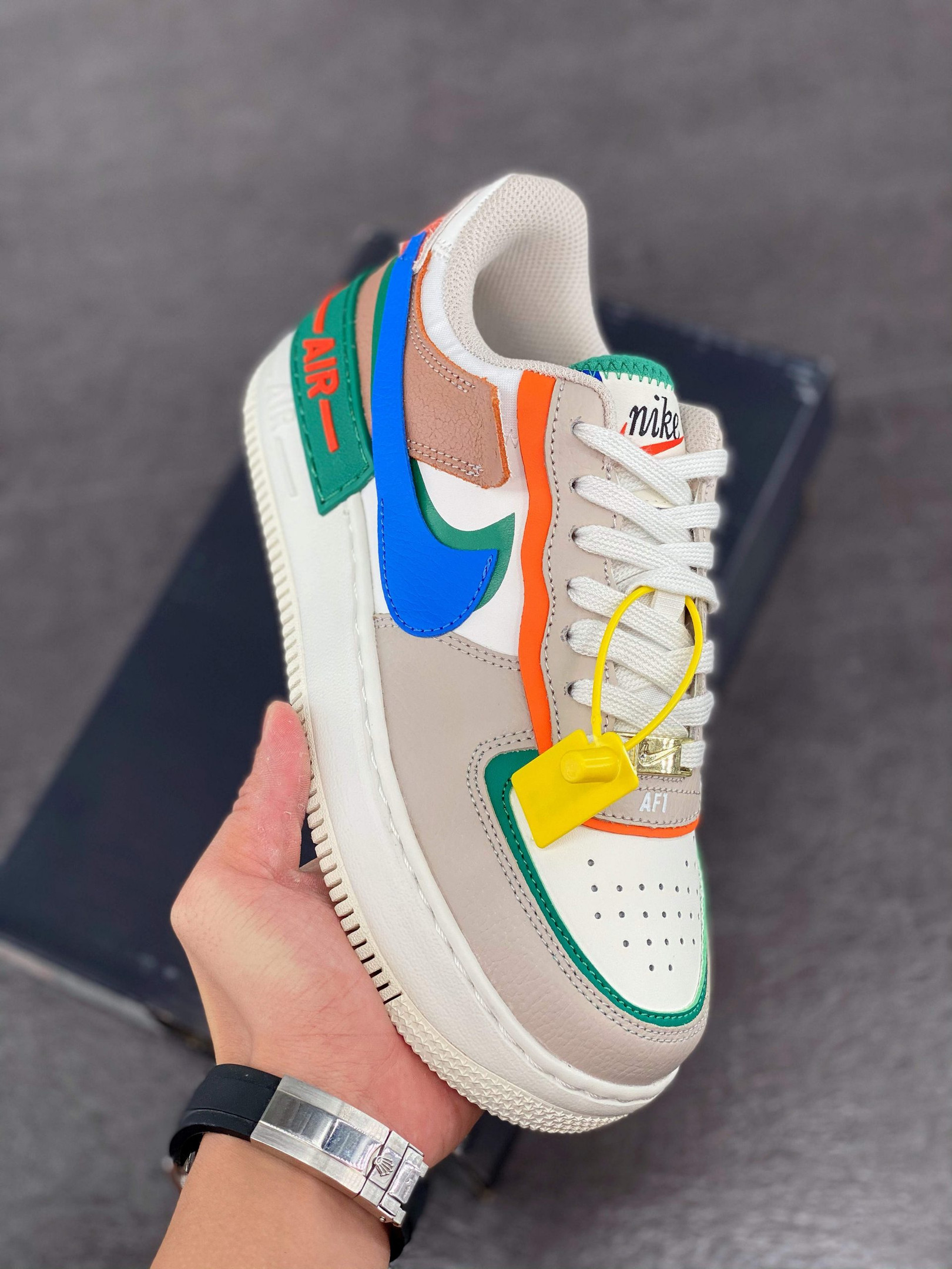 Nike Air Force 1 Shadow First Use WhiteGreen-Blue-Orange 5340055